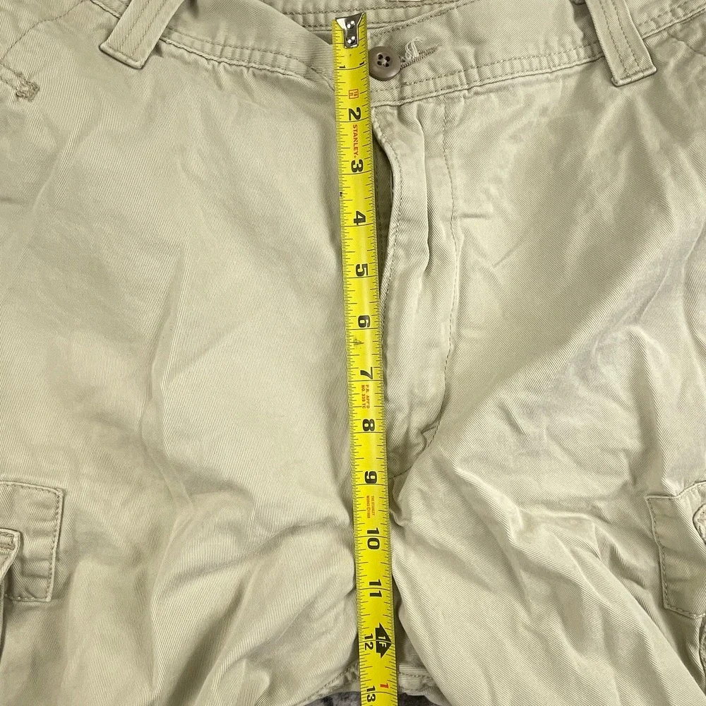 Levi Strauss Mens 36 Cargo Shorts Solid Khaki Workwear‎ Utility Cotton Classic